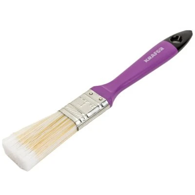 Купить Кисть плоская KRAFOR №1 искуств щетина пласт. ручка 25мм 49198