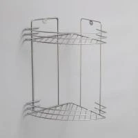 Купить Полка угловая 2х-ярусная хром 19*19*30см 65-02 238541