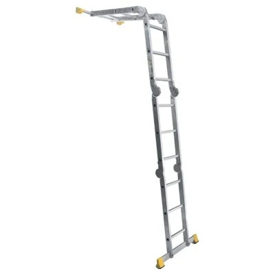Купить Лестница-Трансформер шарнирная Alumet Т445 алюм. 2х4 + 2х5 ступеней  2,54-5,23м 24916