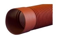 Купить Гофротруба двухслойная ф233/200 с ратрубом колодец/кольцо 6м рыжая SN 8 ПОЛИТЭК 01430