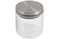Купить Банка для сыпучих продуктов "OCEANO" 0,3 л стекло, нержав. крышка (1/24) "MALLONY"