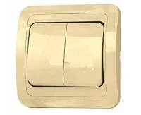 Купить Выключатель Makel Мимоза СУ 2 клавишный крем 25003