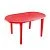 Купить Стол пласт. овальный 140*80*71 см (красный) (1) "Стандарт пластик"