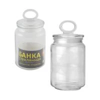 Купить Банка для сыпучих продуктов "COPPETTA" 0,9 л с крышкой, стекло (1/24) "MALLONY"