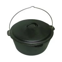 Купить Казан чугунный походный 6 л D=31 см  Kс-31 с крышкой (1/2) "MALLONY"