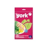Купить Перчатки резиновые плотные (экстракт алоэ) размер L (1/12/48) "YORK"