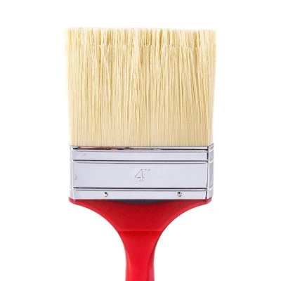 Купить Кисть плоская КЕДР №4,0 смеш. щетина  плас. ручка 100мм 26158