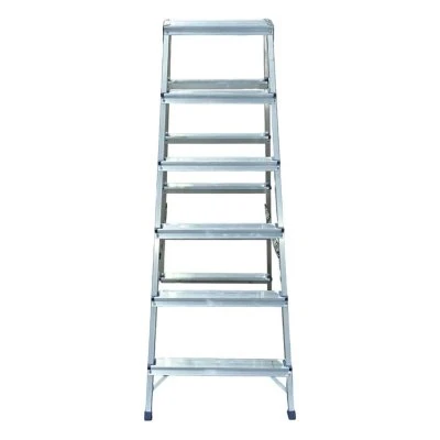 Купить Стремянка двухсторонняя алюминиевая 6 ступеней (1) "Алюмет"