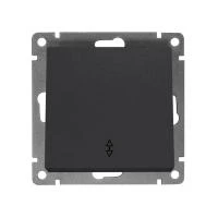 Купить Выключатель UNIVersal Афина СУ 1 клавишный проходной графит А0025