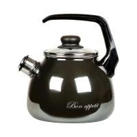 Купить Чайник эмалиров. со свистком "BON APPETIT" мокр. асфальт 3 л (1/4) "Стальэмаль"  1RC12