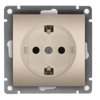 Купить Розетка UNIVersal Афина СУ 1 местная с/з шампань А0028