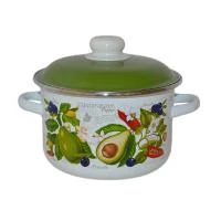 Купить Кастрюля эмалиров. "Авокадо" белосн. 5,5 л (1/4) "Стальэмаль"  6RD221M