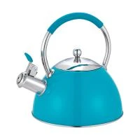 Купить Чайник нержав. 2 л со свистком "MUSICA" (голубой) (1/12) "MALLONY"