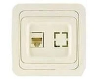 Купить Розетка Makel Мимоза СУ компьютерная 1 гнездо крем 25035