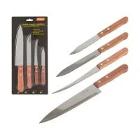 Купить Ножи "ALBERO" набор 4 шт. (поварской, универс., для овощей 2 шт.) (1/12/48) "MALLONY"