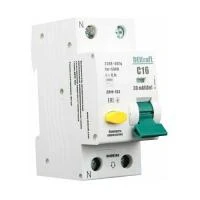Купить Дифференциальный автоматический выключатель DEKraft 2P(1P+N)C16 30мА 6кА