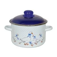 Купить Кастрюля эмалиров. "Гуси" белосн. 3 л (1/6) "Стальэмаль"  6RD181M