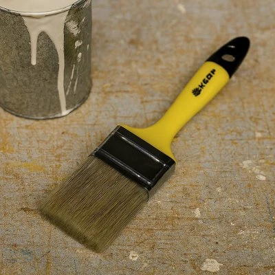 Купить Кисть плоская КЕДР №1,5 смеш. щетина плас. ручка 38мм 26154