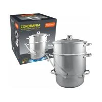 Купить Соковарка нержав. "DILETTO" 8 л, 3 чаши, стекл. крышка (1/2) "MALLONY"