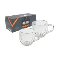 Купить Чашки стекл. "AROMA" (набор 2 шт *150 мл) с двойными стенками (1/12) "LEONORD"