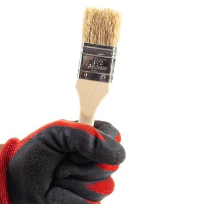 Купить Кисть плоская KRAFOR Евро №1,5 нат. щетина дер. ручка 38мм 49212