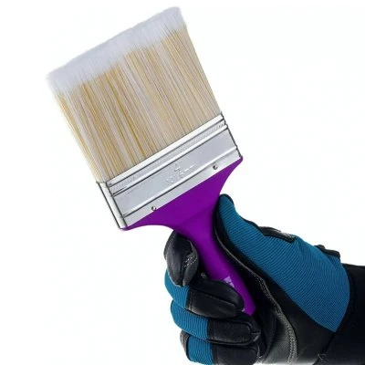 Купить Кисть плоская KRAFOR Евро №4 нат. щетина дер. ручка 100мм