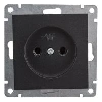 Купить Розетка UNIVersal Афина СУ 1 местная б/з графит А0022