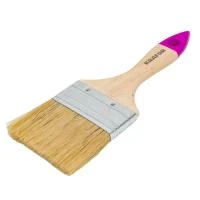 Купить Кисть плоская KRAFOR №3 натур щетина дерев. ручка 75мм 49196