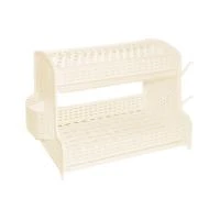 Купить Сушилка для посуды и столовых приборов 2 яруса "Ротанг" (слон. кость) 52*28,5*32,5 см (1/6) "Виолет"