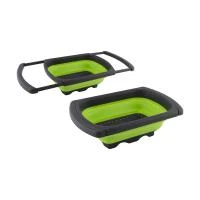 Купить Дуршлаг на раковину "FRUTTI" 60 (38,5)*25*12 см складной, выдвижн. ручки (1/40) "MALLONY"