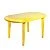 Купить Стол пласт. овальный 140*80*71 см (желтый) (1) "Стандарт пластик"