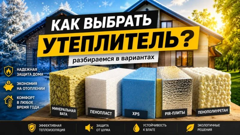 Как выбрать утеплитель: минеральная вата, пенопласт, PIR или пенополиуретан