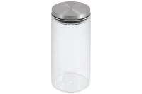 Купить Банка для сыпучих продуктов "OCEANO" 0,75 л стекло, нержав. крышка (1/24) "MALLONY"