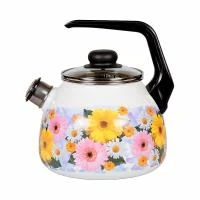 Купить Чайник эмалиров. со свистком "FERNANDA" белосн. 3 л (1/4) "Стальэмаль"  1RC12