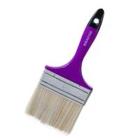 Купить Кисть плоская KRAFOR Евро №4 нат. щетина дер. ручка 100мм