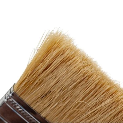 Купить Кисть плоская КЕДР №4 натур. щетина дерев. ручка 100мм 23409