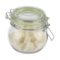 Купить Банка для сыпучих продуктов "BRAVO" 0,5 л стекло, крышка с замком (1/24) "MALLONY"