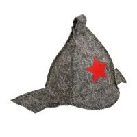 Купить Шапка для бани и сауны "Буденовка" (серая) (1/20) "HOT POT" 42002
