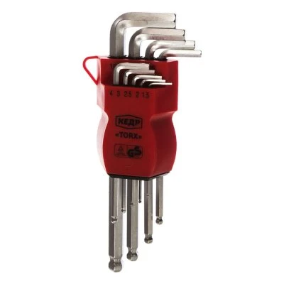 Купить Ключи шестигранные с шариком набор 9шт КЕДР 25044