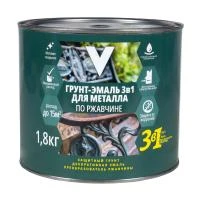 Грунт- эмаль по ржавчине 3 в 1 красная 1,8 кг (1/6) "V"
