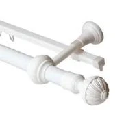 Купить Карниз Византия 2-х рядный 1,2м Белый d-28мм