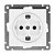 Купить Розетка UNIVersal Афина СУ 1 местная с/з белая А0028