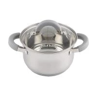 Купить Кастрюля нержав. "FELICITà" 2 л стекл. крышка, 16*10 см (1/6) "MALLONY"