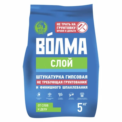 Штукатурка гипсовая Волма Слой 5кг белая