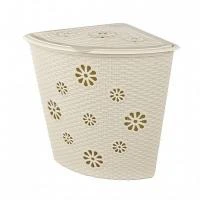 Купить Корзина для белья угловая Альтернатива Плетенка 45л слон. кость 50427