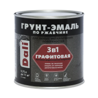 Грунт- эмаль по ржавчине "DALI" графитовая 3 в 1 зеленая  0,75 л (1/6) "Рогнеда"