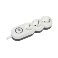 Купить Удлинитель с заземл. и выключ. "UNO" 3 розетки, 2P+PE/3 м 3*1,5 мм, 16а (1/8/32) "IEK"