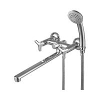 Купить Смеситель для ванн "PLUS SPIRIT"  LM1951C  длинный плоский излив, двухвентильный (1/10) "LEMARK"