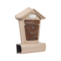 Купить Ящик почтовый "Элит" с 2-мя ключами бежевый/коричневый (1/10) "Цикл"