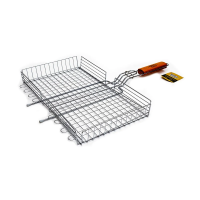 Купить Решетка-гриль 45*25 см дерев. ручка (1/8) "BBQ TIME" 80-034